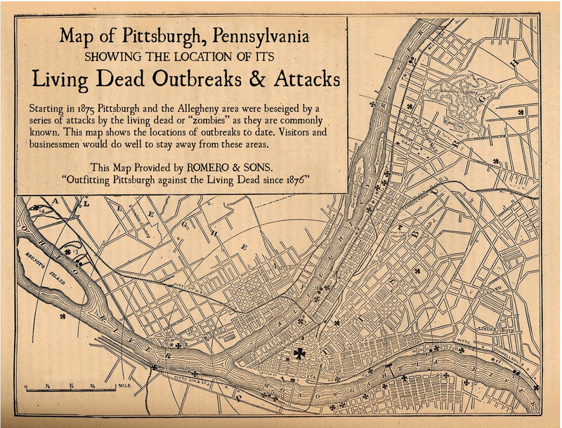 Illustration for article titled Postcards and maps from America's olden days, filled with monsters and alien dictators